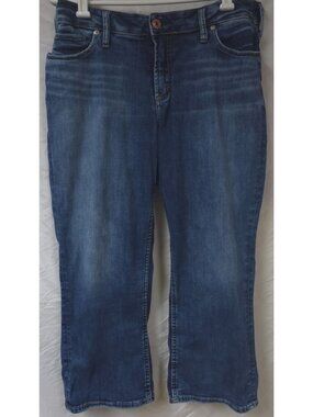 Silver Jeans Womens Sz 16/L22.5 Suki Mid Rise Stretch Denim Capri Jeans (W36)